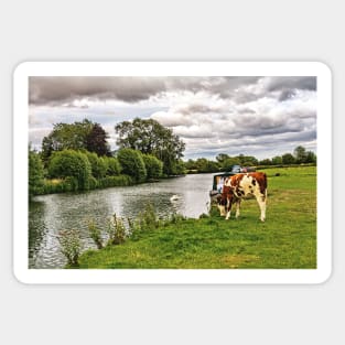 The Thames Path at Lechlade Gloucestershire Sticker